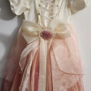 Elegant Cream and Pink Fairy Dress